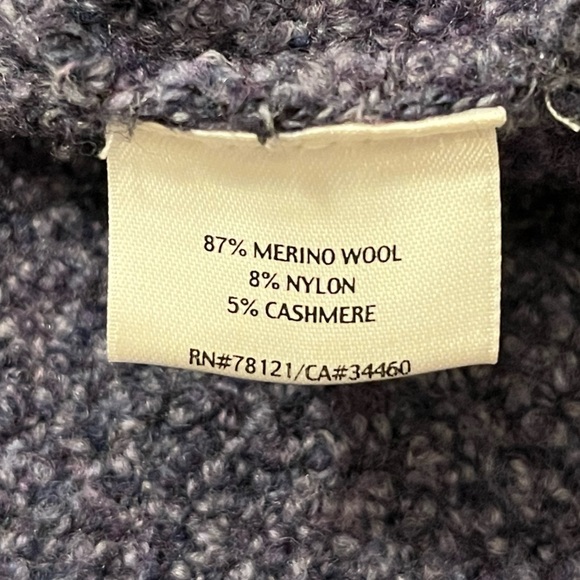 Eileen Fisher Wool/Nylon/Cashmere Button Collared Tweed Caridigan - Picture 8 of 9
